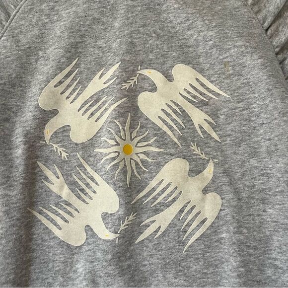 Anthropologie Jason K. Yun Doves Graphic Sweatshirt S - Picture 6 of 11